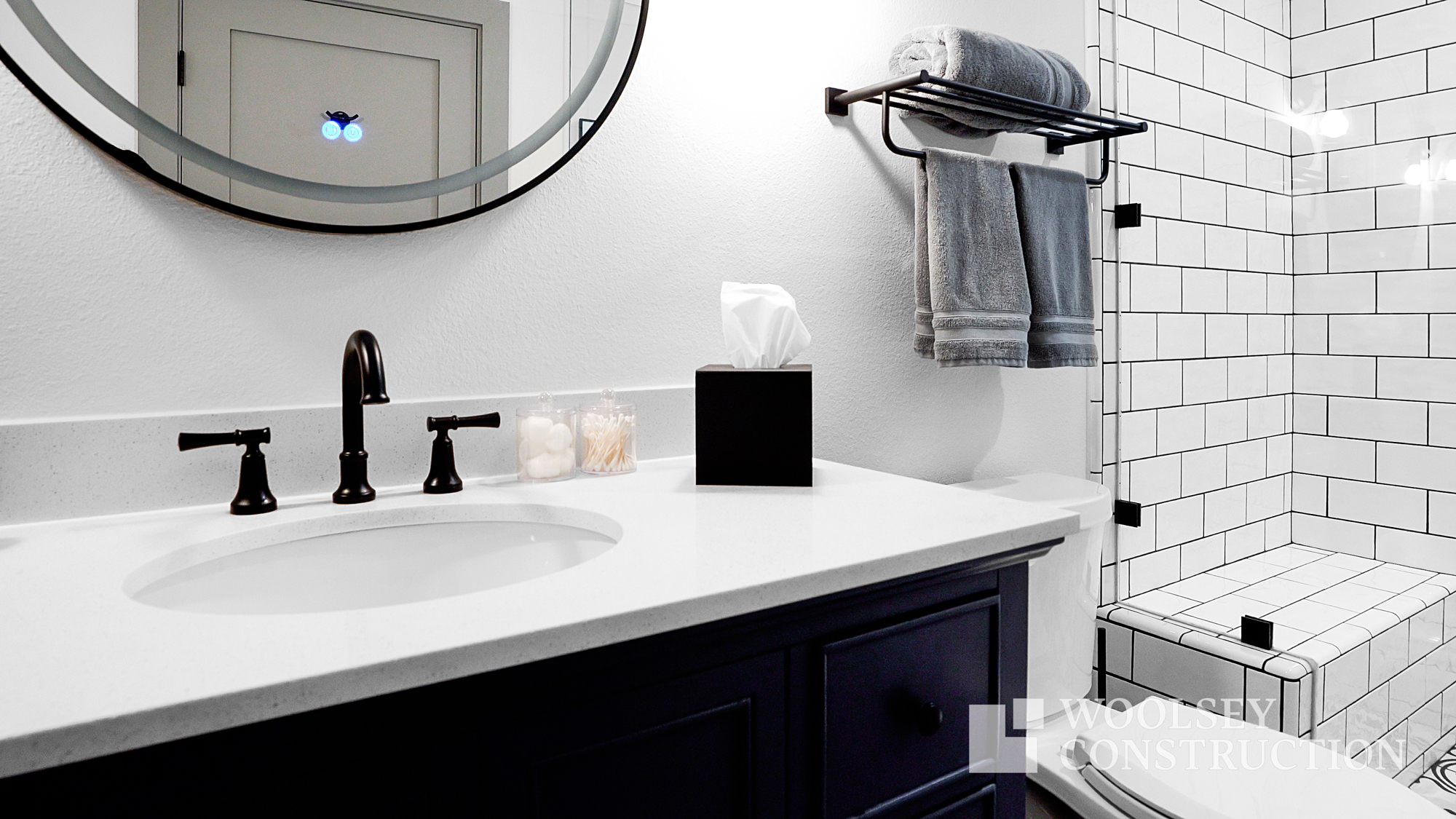 Modern Bath Remodeling Result by Top ADU Contractors - Woolsey Construction