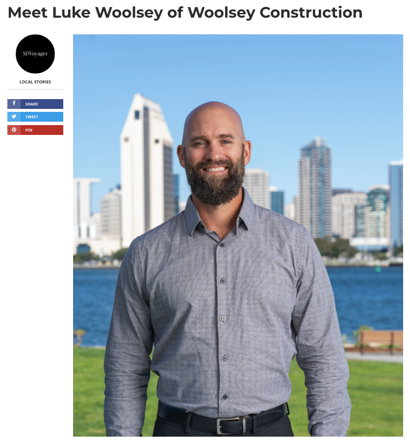 SD Voyager News Feature Woolsey Construction San Diego Luxury Home Builder